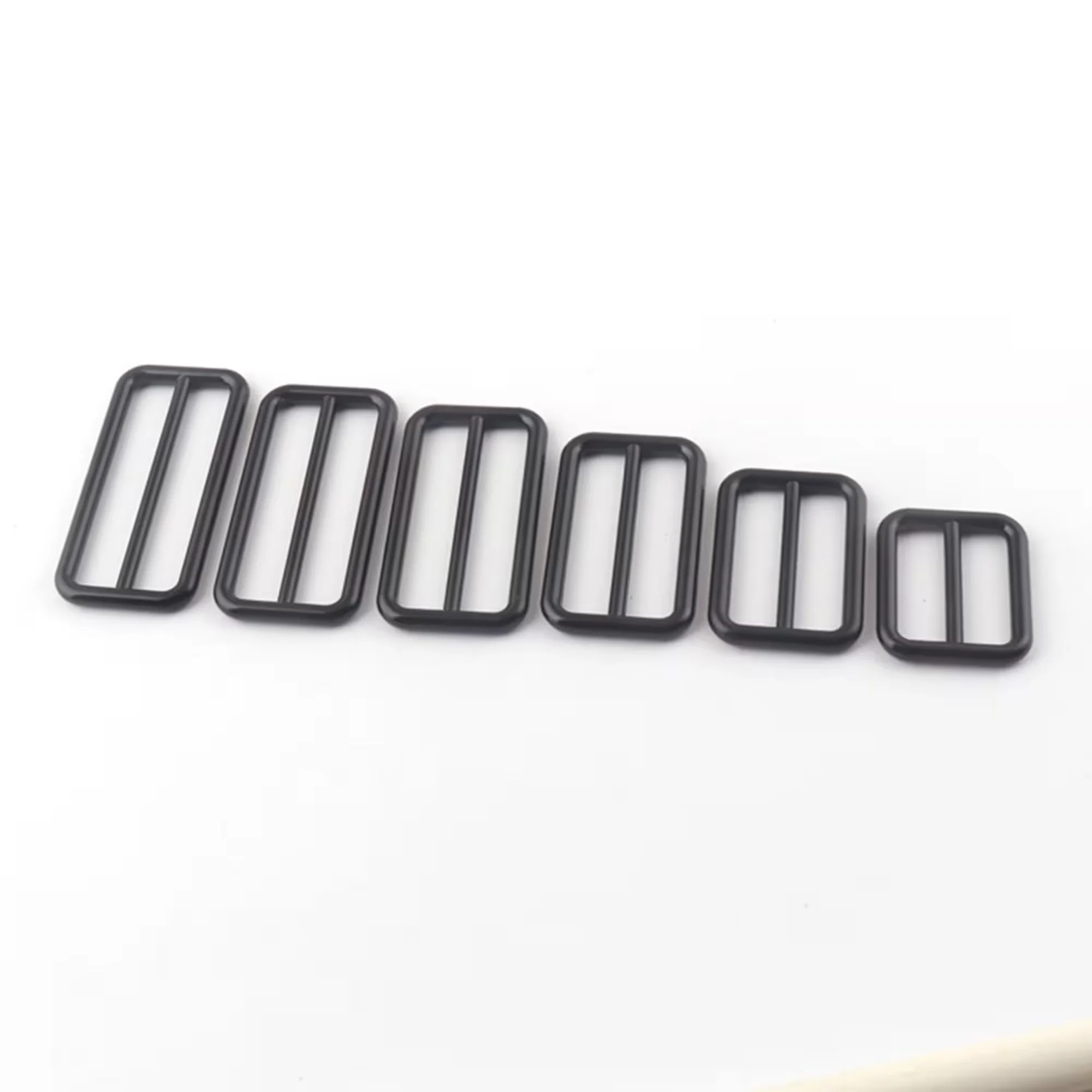 Belt Buckle Strap Fasteners 20mm 25mm 30mm 35mm 38mm 40mm Black slide buckle Adjuster Buckle for Webbing Strap