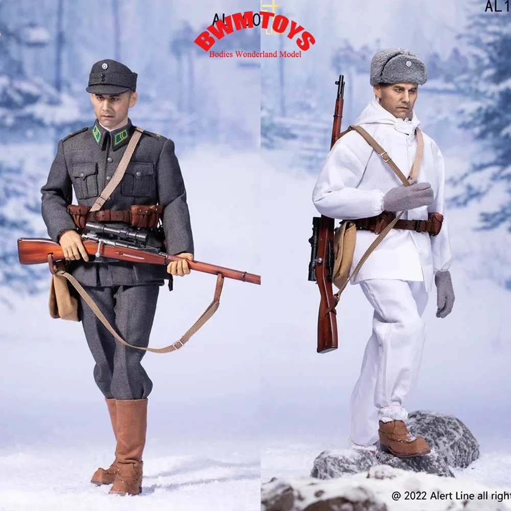 Big Sale Alert Line AL100037 1/6 Scale Collectible WWII Finnish Army Male Soldier Action Figure Model with Weapon Accessory