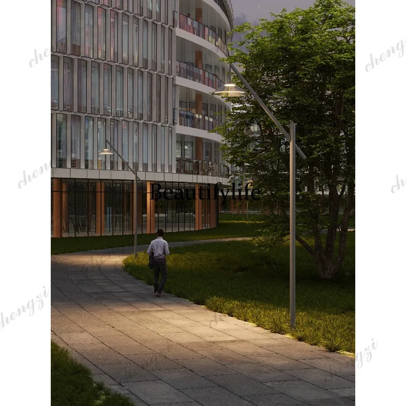Modern simple outdoor waterproof high pole lamp outdoor community courtyard lamp park villa garden engineering street lamp