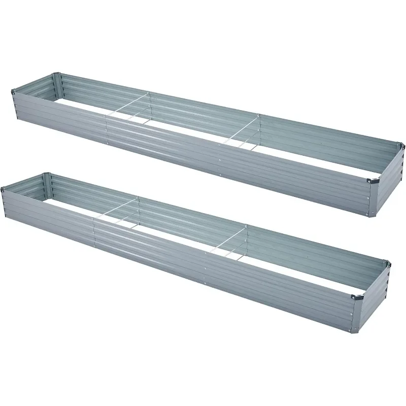 

12x4x1.5ft Galvanized Raised Garden Bed,Outdoor Planter Box Metal Patio Kit Planting Bed for Vegetables Flowers Herb,Silver