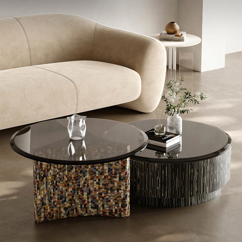 Table à Thé Ronde en Verre pour Petit Appartement, BLOART