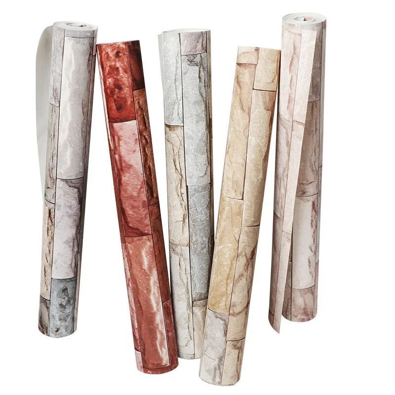 ورق حائط رخامي ثلاثي الأبعاد ثقافة حجر حجر حجر ثلاثي الأبعاد من الطوب ورق حائط بسيط وحديث لخلفية التلفزيون. #5