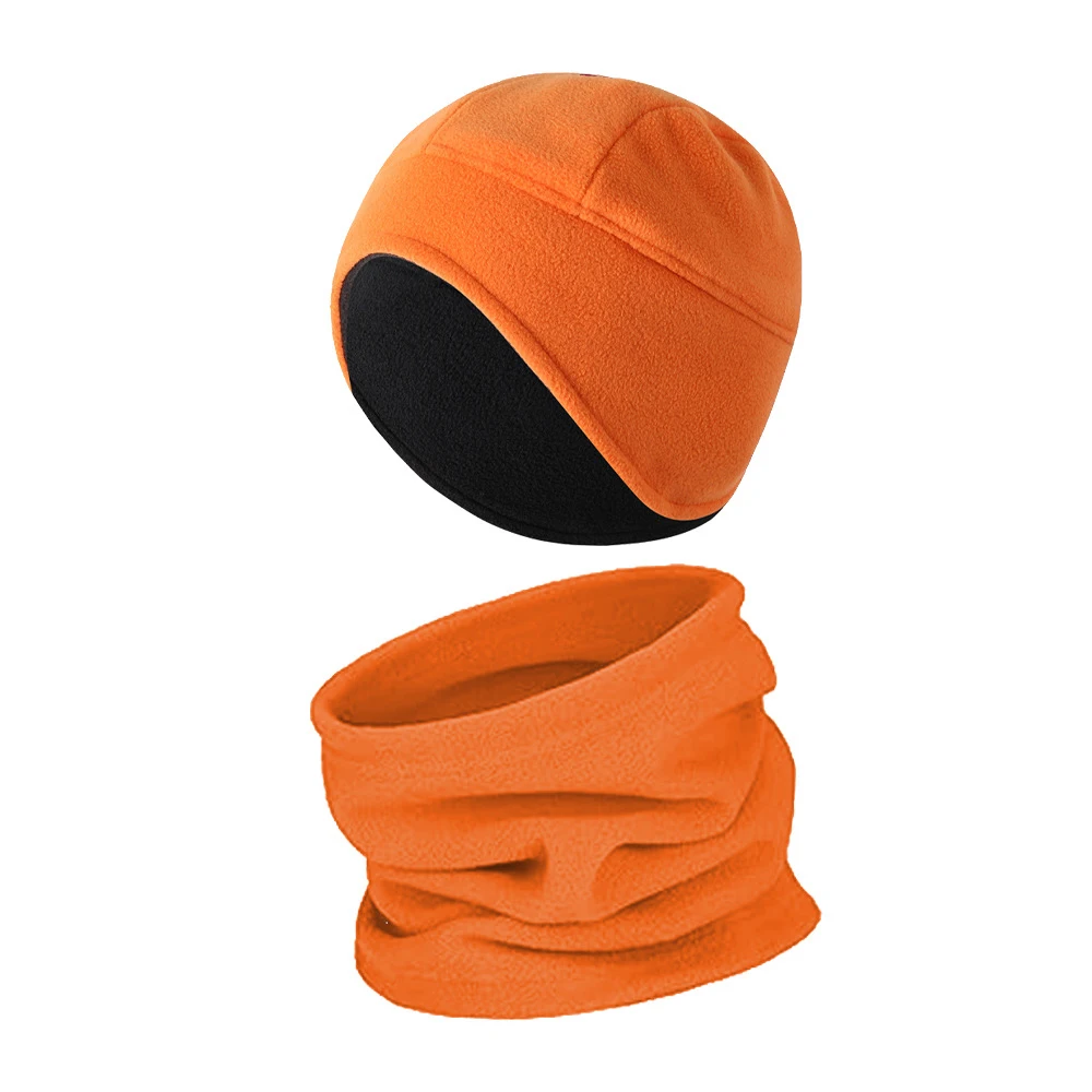 طقم قبعة صغيرة ووشاح شتوي ، غطاء جمجمة تزلج مقاوم للرياح ، مشد لتدفئة الرقبة ، وشاح الوجه #3