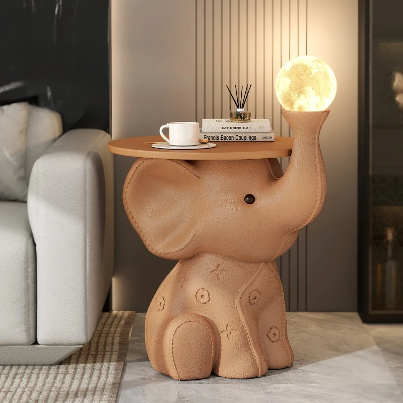 

Creative living room sofa side TV cabinet next to cartoon cute small coffee table household shelf table