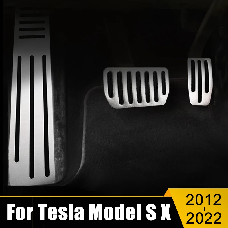 

For Tesla Model S X ModelS ModelX 2012- 2019 2021 2022 Car Foot Rest Pedal Fuel Accelerator Brake Pedals Cover Pad Accessories