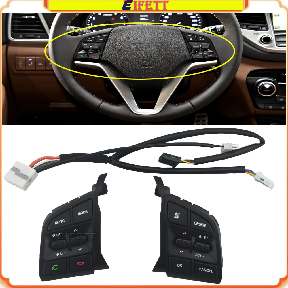 

96710D3500 Переключатель на руле для Hyundai Tucson 2015-2019: Bluetooth, регулировка громкости, круиз-контроль, кнопки для музыки и телефона