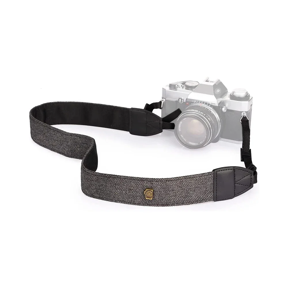 Classic Black Weave DSLR Cameras Shoulder Neck Strap Vintage Belt for All SLR Camera Nikon Canon Sony Pentax