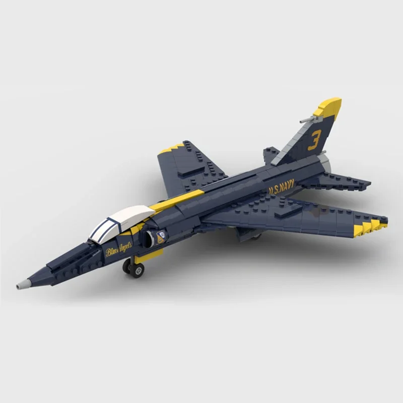 Moc อาคารอิฐทหารรุ่น 1:35 F-11 Tiger Fighter เทคโนโลยี Modular Blocks ของขวัญของเล่นเด็ก DIY ชุดประกอบ