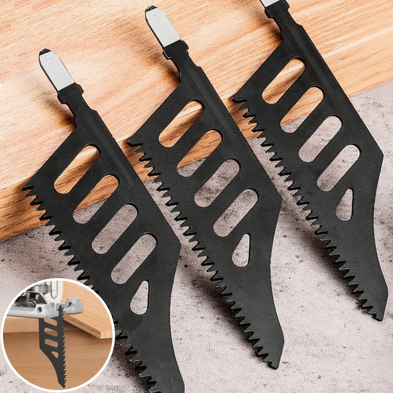 Wood Flush Cutting Blades Carbon Steel T-shank Jigsaw Blade Replaceable Coarse Teeth for Aluminum Tight Spaces Cutting Tools