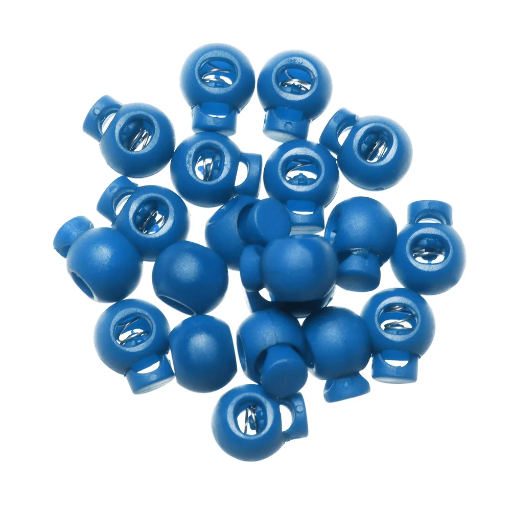 

20pcs High Quality 6mm Hole Sportswear Accessories Cord Lock Bean Apparel Shoelace Plastic Stopper Toggle Clip
