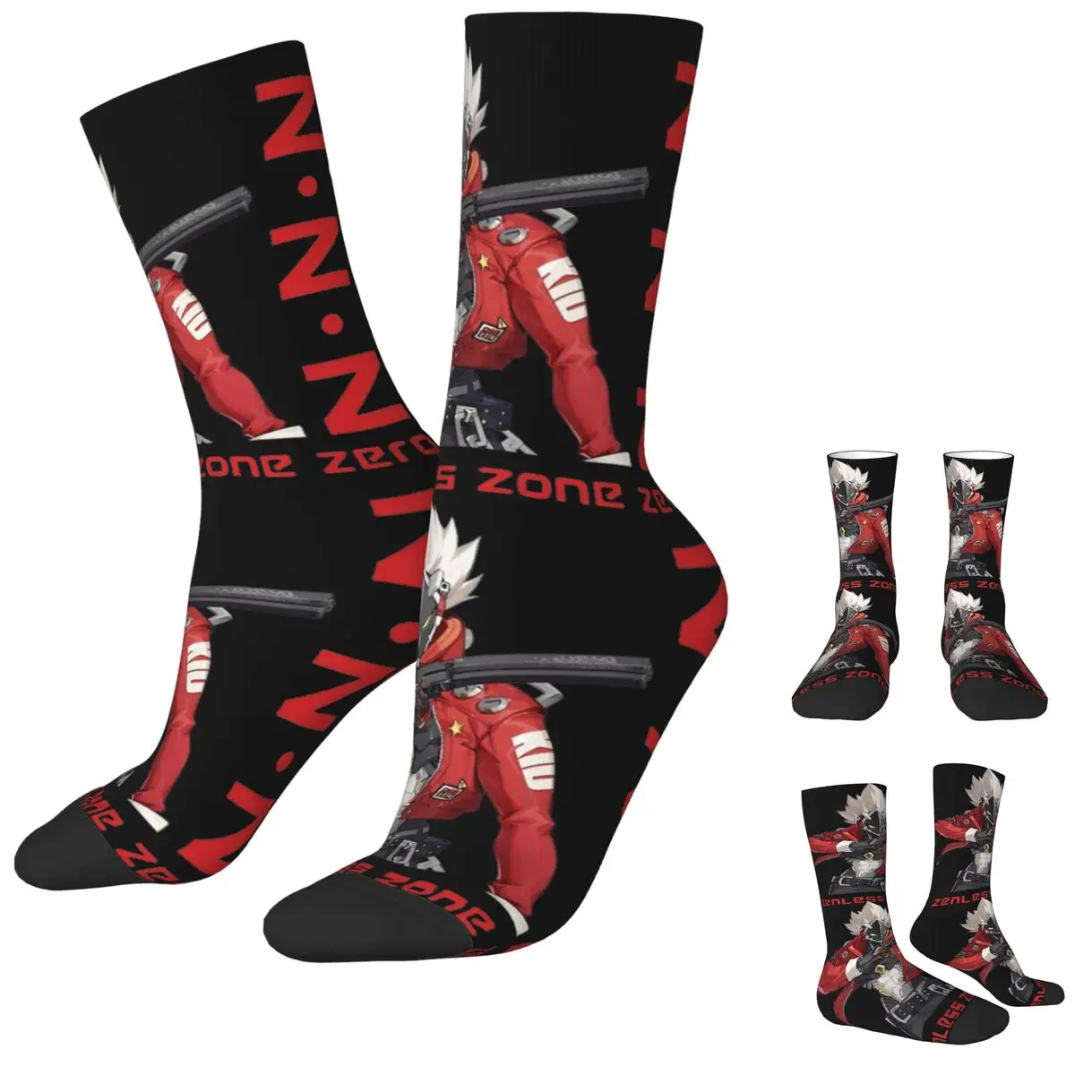 

Game Zenless Zone Zero Stockings Couple Socks Soft Breathable Retro Socks Autumn Climbing Non-Slip Graphic Socks Gift