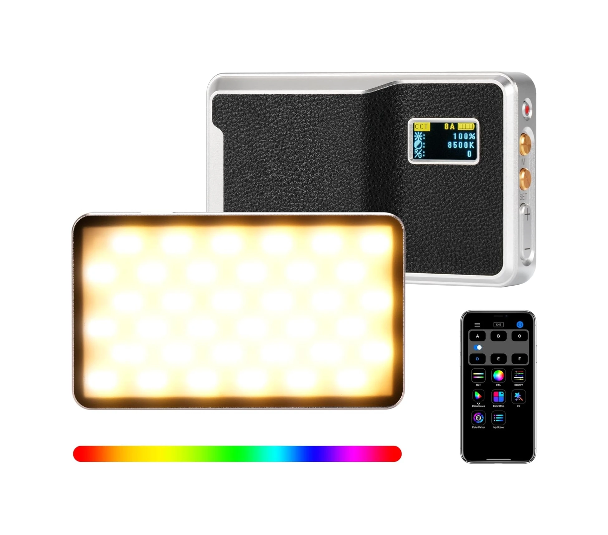 

VILTROX 08X 6000mAh RGB Video Light App Control on Camera Video Light All Metal RGB Portable LED Photography Lighting