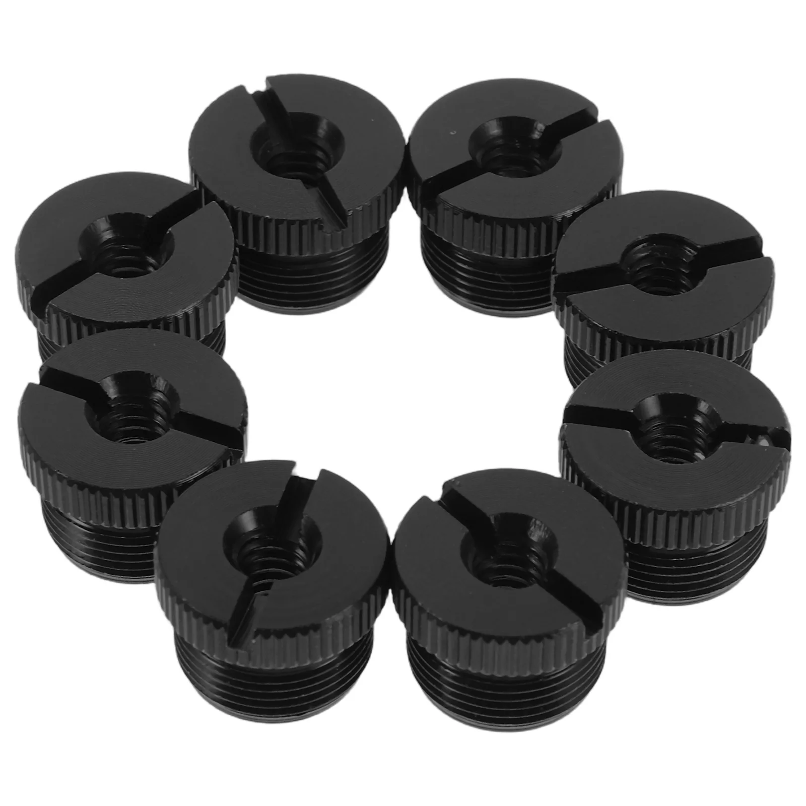 

8pcs Microphone Stand Thread Adapter 1/4 To 5/8 Inch Metal Screw Converter For Mic Holder Clip Mount Streaming