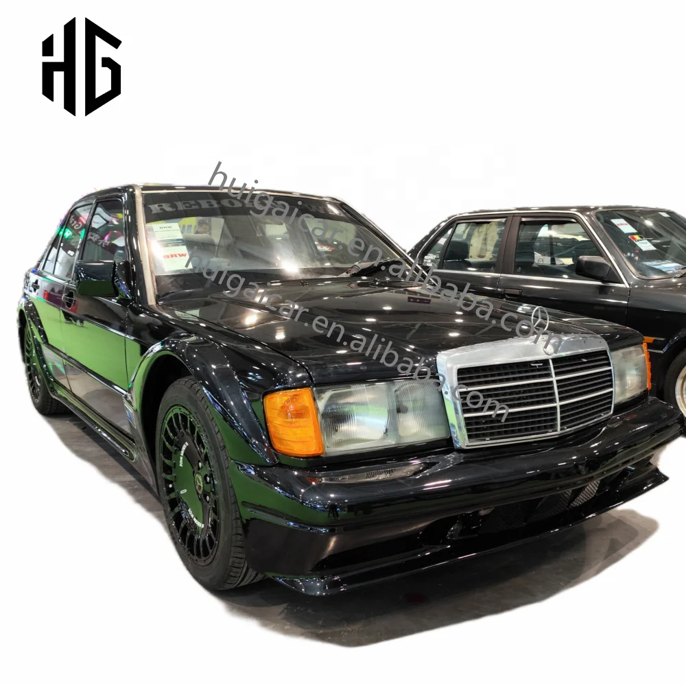 

For 190E EVO II Wide Car Fender Body Kit Front Rear Bumper Side Skirt For Mercedes Bens C Class 190E EVO Bodykit Auto Parts