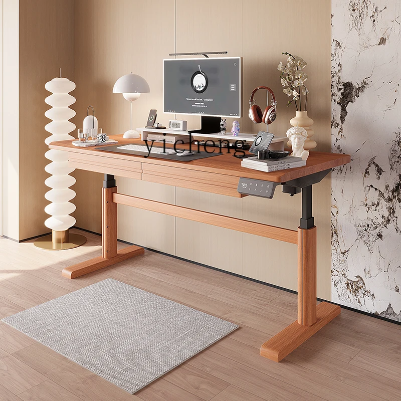 

TWR Solid Wood Cherry Wood Desk Study Desk Bedroom Wall-Mounted Office Computer Desk
