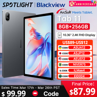 【World Premiere】Blackview Tab 11 WiFi Tablet 10.36''2.4K FHD+Display 8GB+256GB  MTK MT8183 Octa Core 8380mAh Battery 16MP Camera