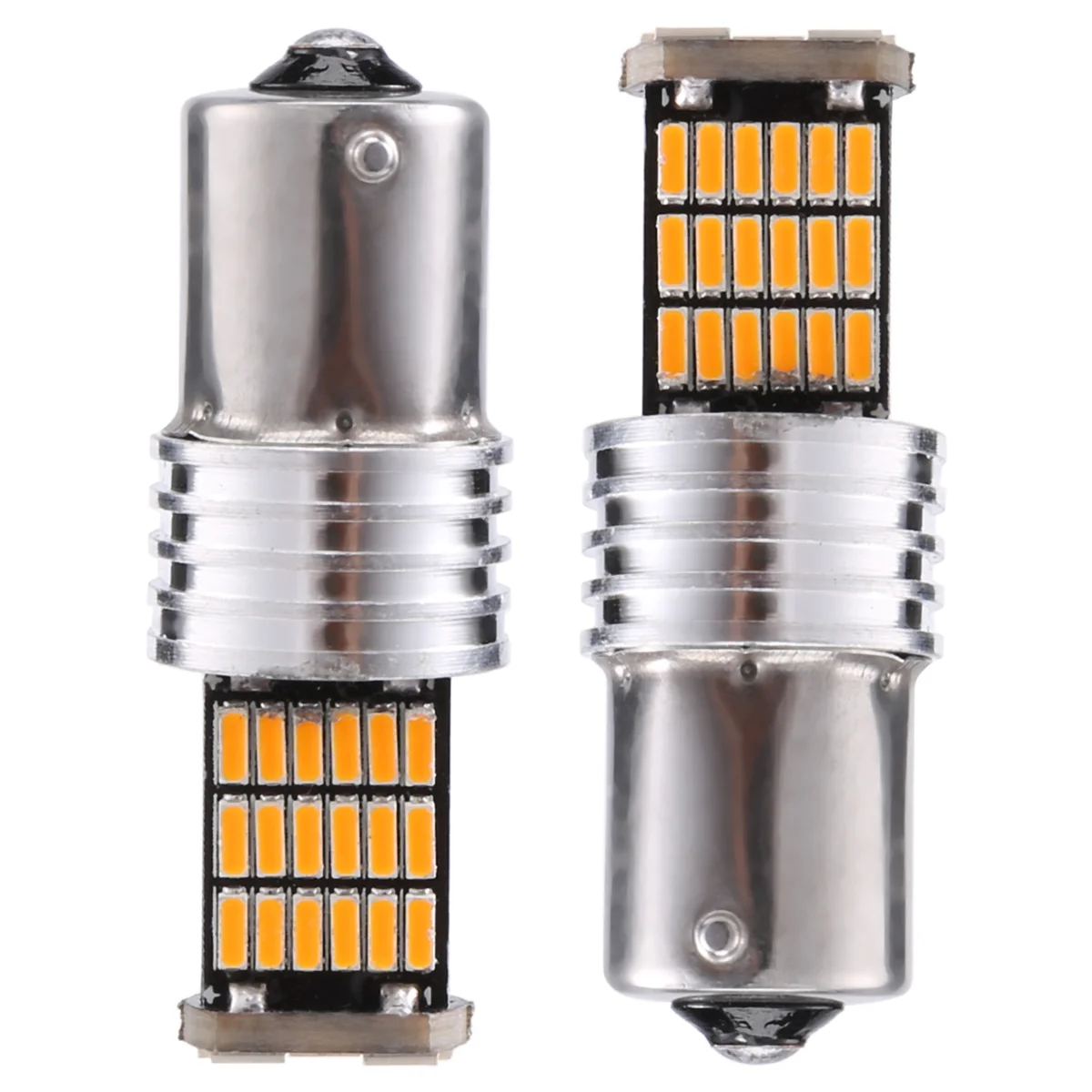 2x1156 ענבר 7506 p21w הוביל פקעות ba15s אחורי צהוב קדמי להפוך אות אורות