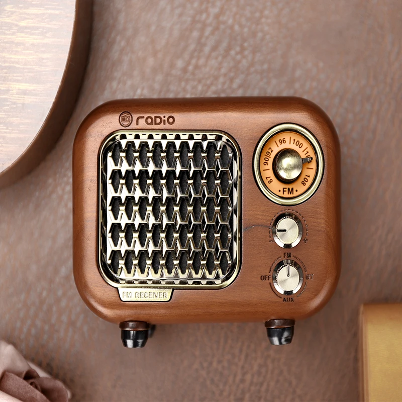 

Gift Craft Radio Retro BT Vintage Retro Wooden Radio Speaker