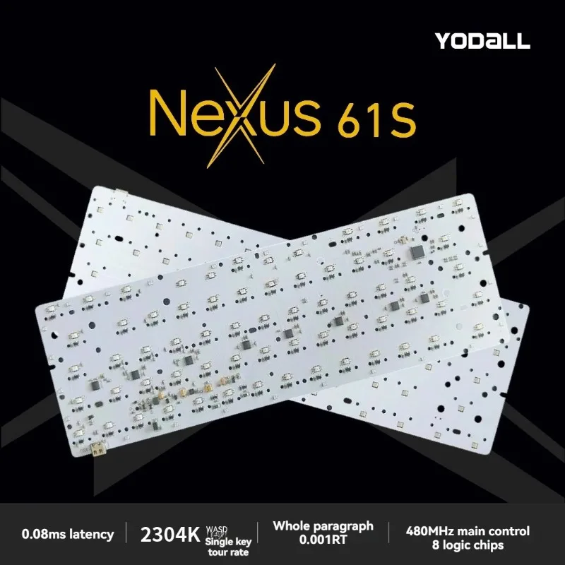 

Nexus61S Magnetic Switch Keyboard PCB Customized RGB RT0.001 Keyboard PCB for Gaming Mechanical Keyboard Accessories DIY Gift