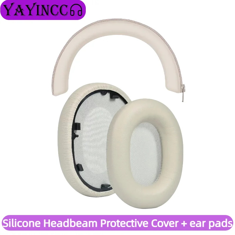 

YAYINCC Replacement Ice gel Earpads With buckle+Zipper silicone headband protective cover for Sony WH-1000XM5 headphones ，