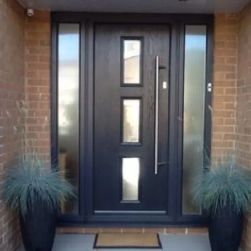 Atmospheric log solid wood gate villa entrance door courtyard double door