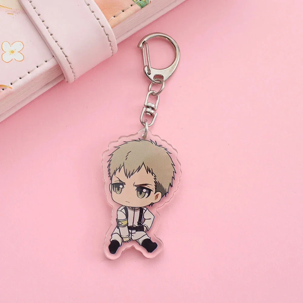 Charm Cartoon Anime Fans Gifts HD Figure Attack on Titan KeyChain  Double Sided Pendant Acrylic Bag Decor Accessories 6cm