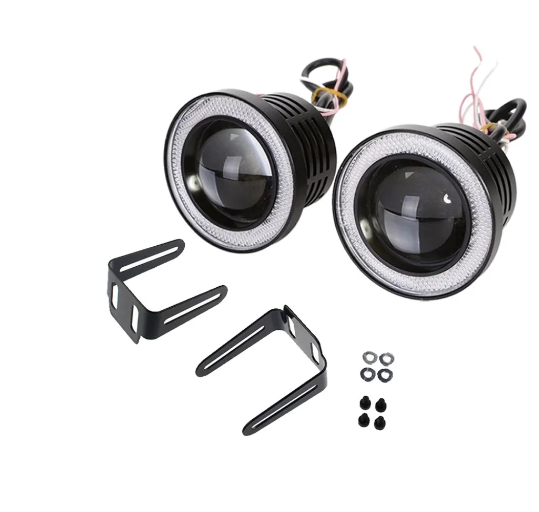 جديد السيارات Led مصباح الضباب 3.5 بوصة 30 واط التحكم عن بعد الملونة الجبهة الضباب الخفيف Rgb مع عدسة الملاك العين النهار مصباح جيد الإضاءة