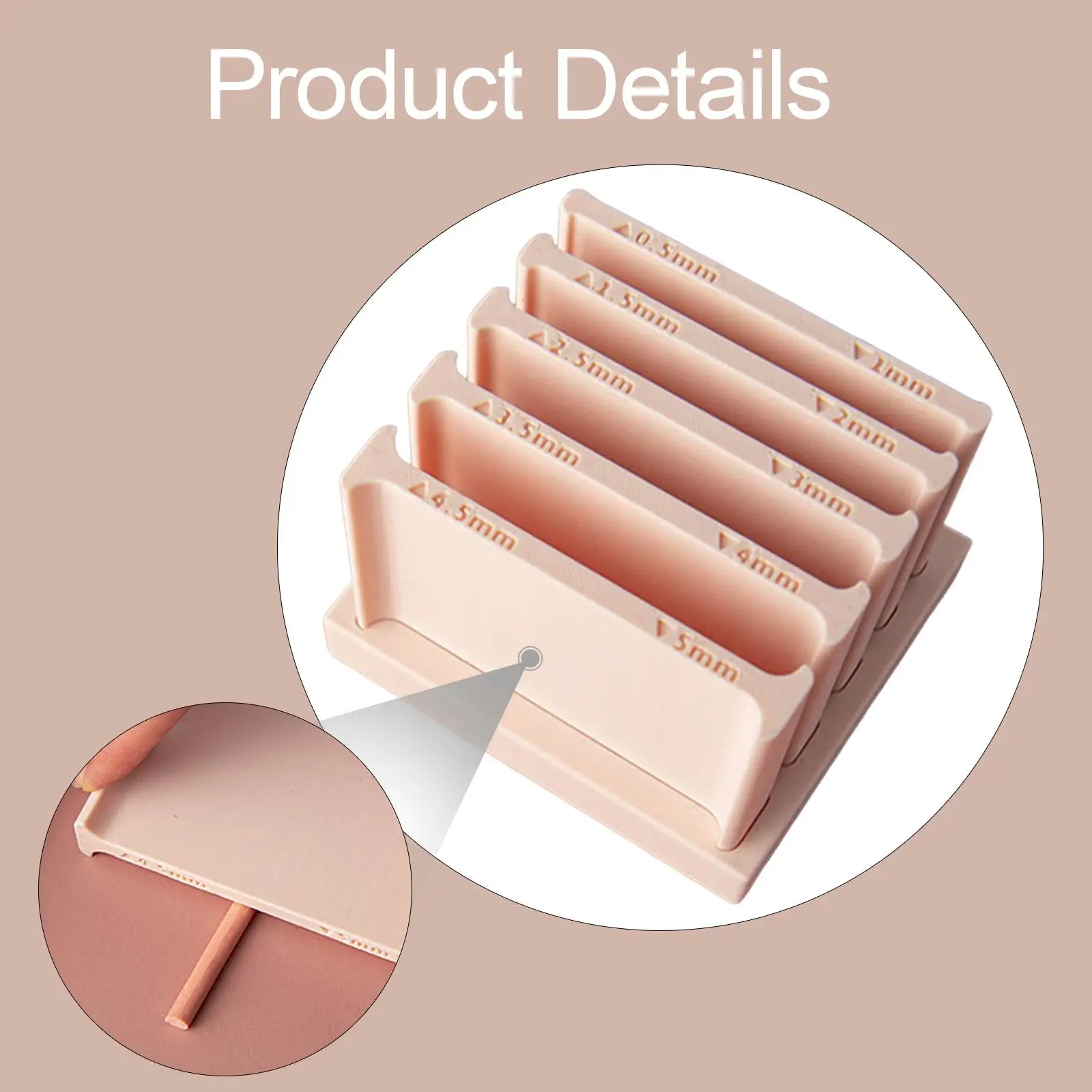 أداة شريط الطين مع علامات القياس 5 قوالب قابلة للتبديل #5