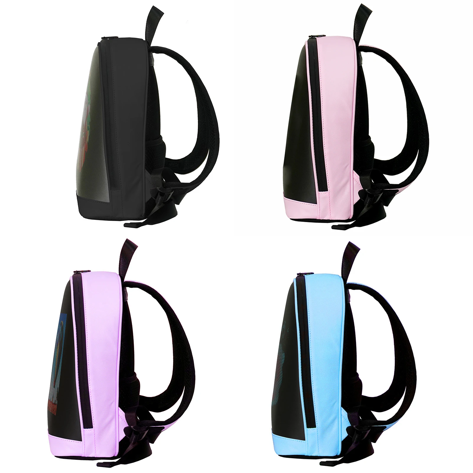 Mochila LED con pantalla inteligente, bolsa de viaje para exteriores con Control por aplicación y pantalla de alta claridad para entretenimiento y Dis comercial