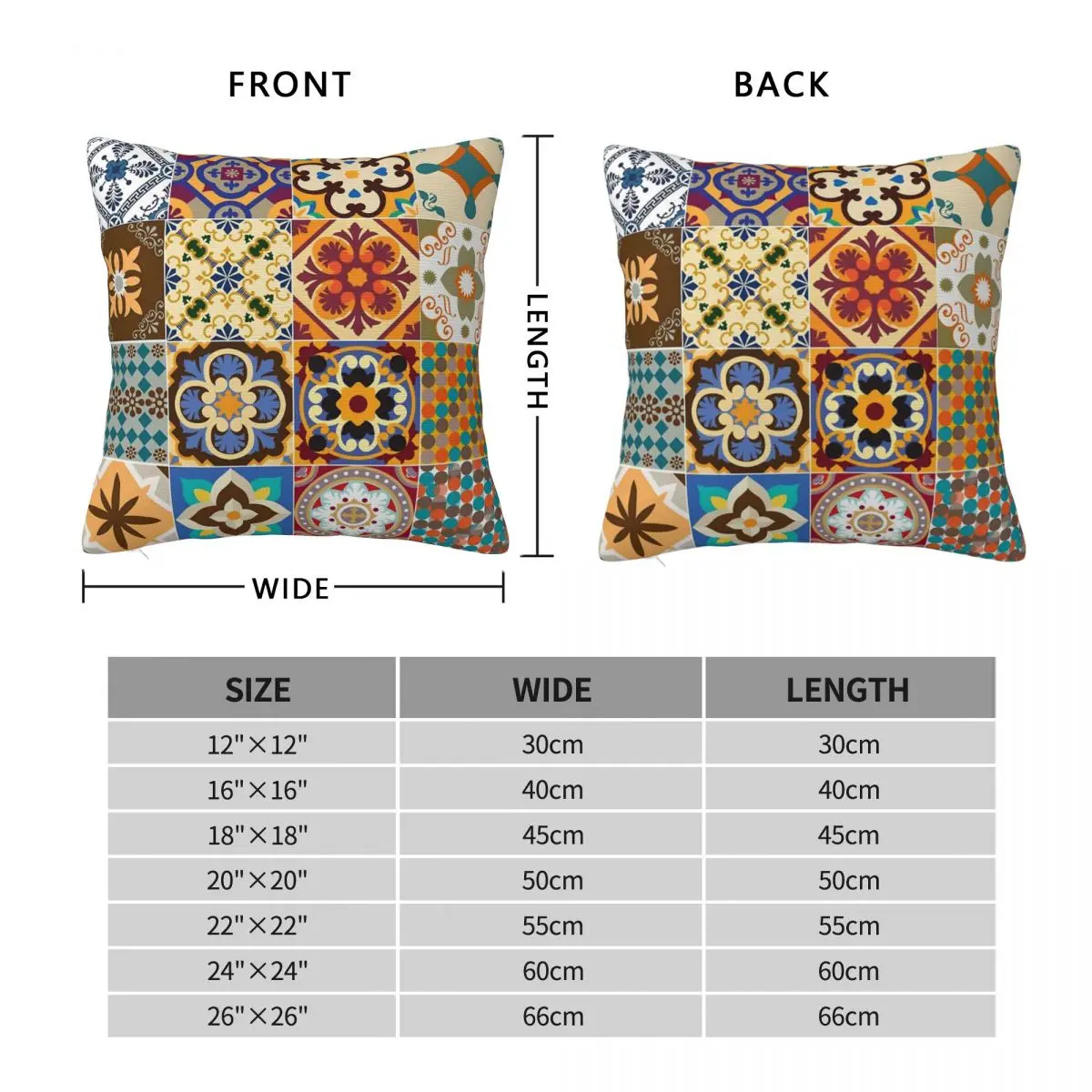 Portuguese Tiles Azulejo Pillowcase Polyester Linen Velvet Printed Zip Decorative Pillow Case Bed Cushion Cover