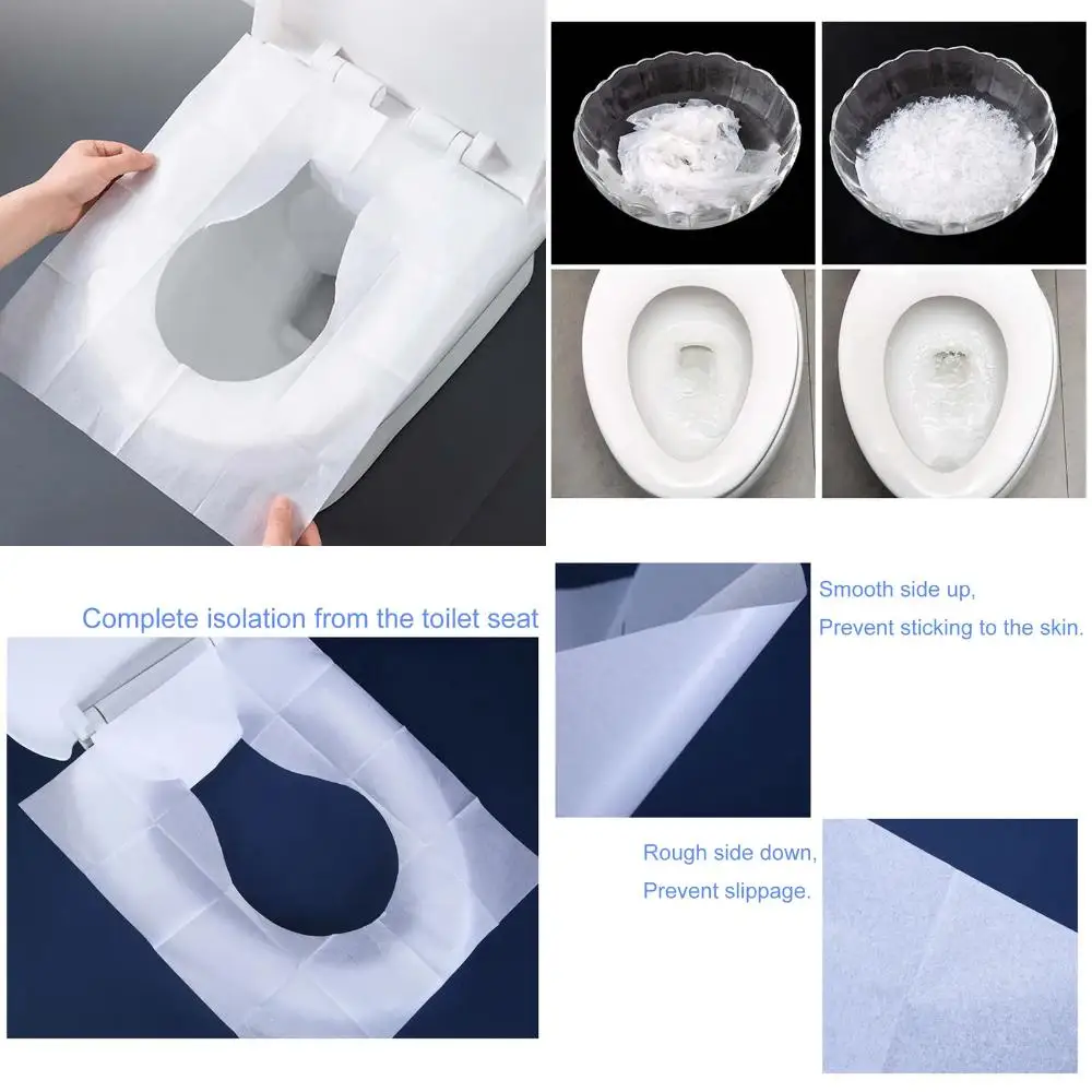 10pcs Portable Disposable Paper Toilet Seat Cover, Comfortable Disposable Toilet Seat Mat for Travel