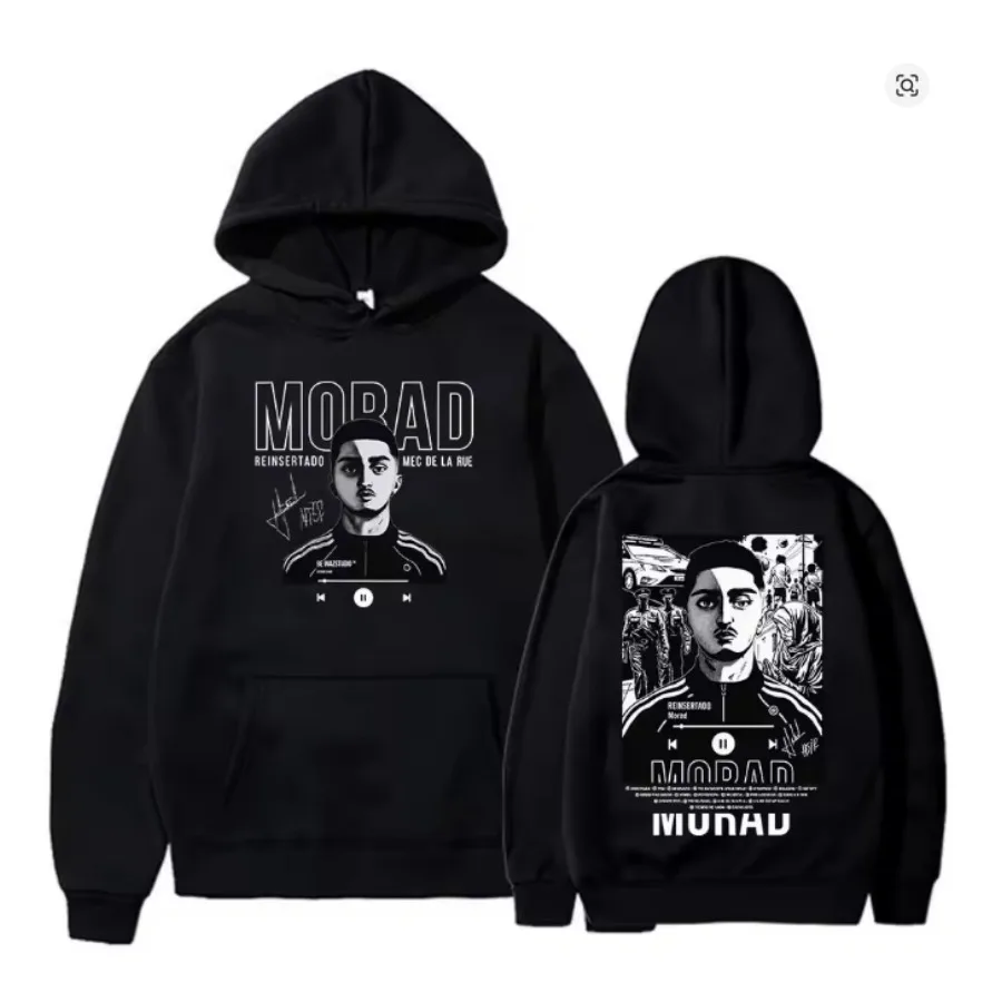 Rapper Morad MDLR 2025 Tour Merch Oversized Hoodie Women Men Harajuku Sweatshirt Streetwear Hip Hop Pullover Hooded Jacket