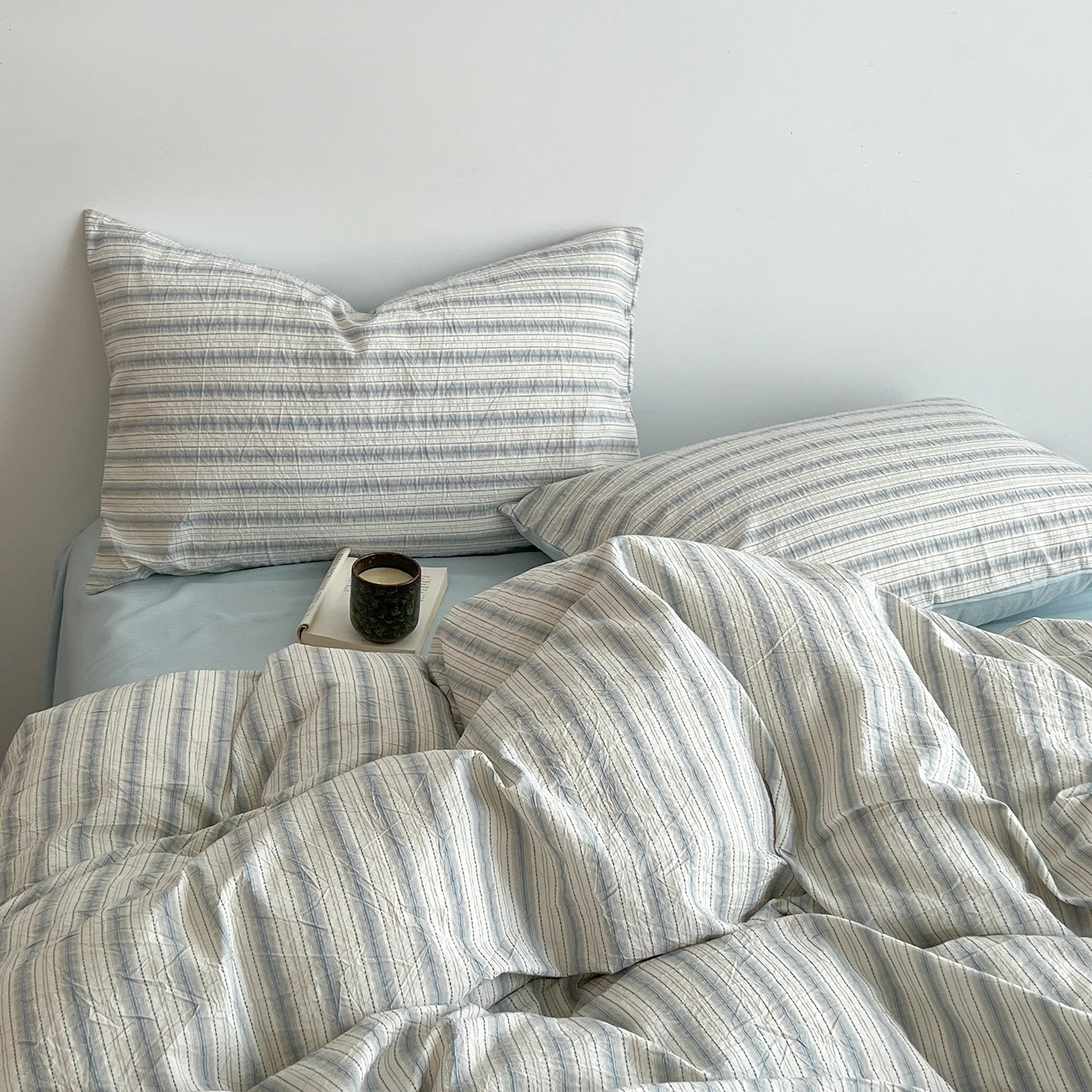 Niedliche Bettwäsche im koreanischen Stil für Mädchen Bettwäsche neue haut freundliche frische Flora gedruckt gewaschene Baumwolle Bett bezug Set – Detail 9