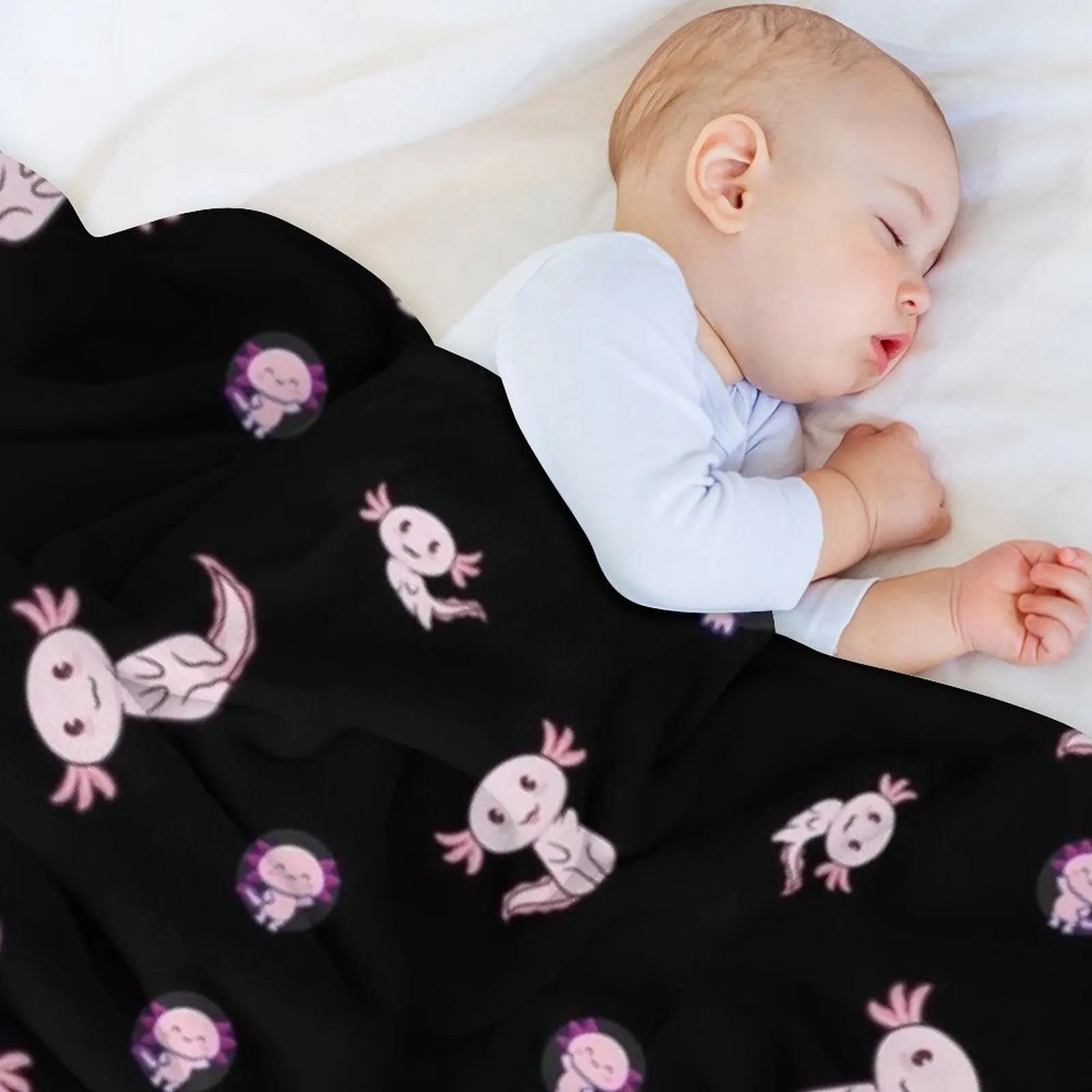 I axolotl أسئلة رمي بطانية تتحرك أسرة الشتاء سرير فاخر بطانيات عصرية #5