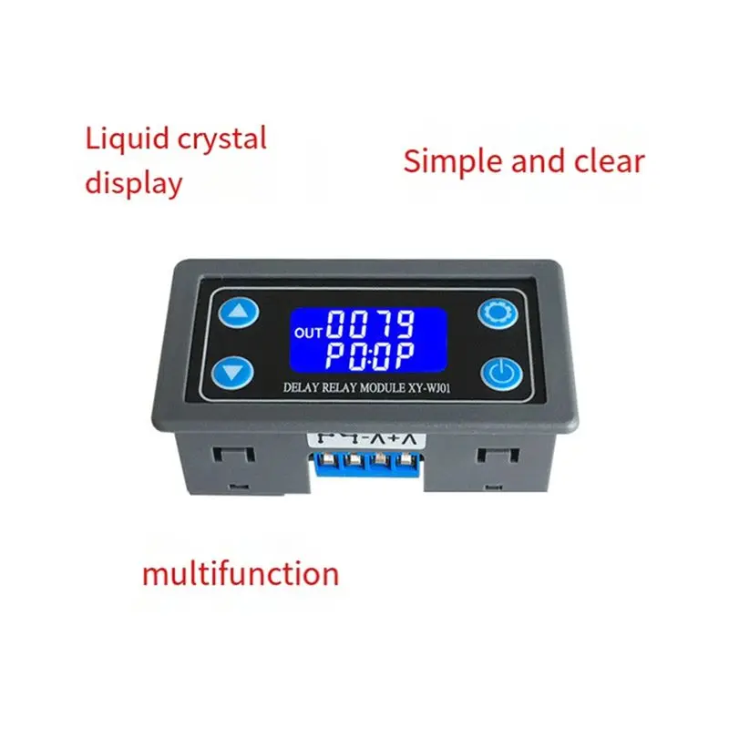 Aug. DC 6-30V LED Digital Time Delay Relay Module Programmable Timer Relay Control Switch Timing Trigger Cycle With Case
