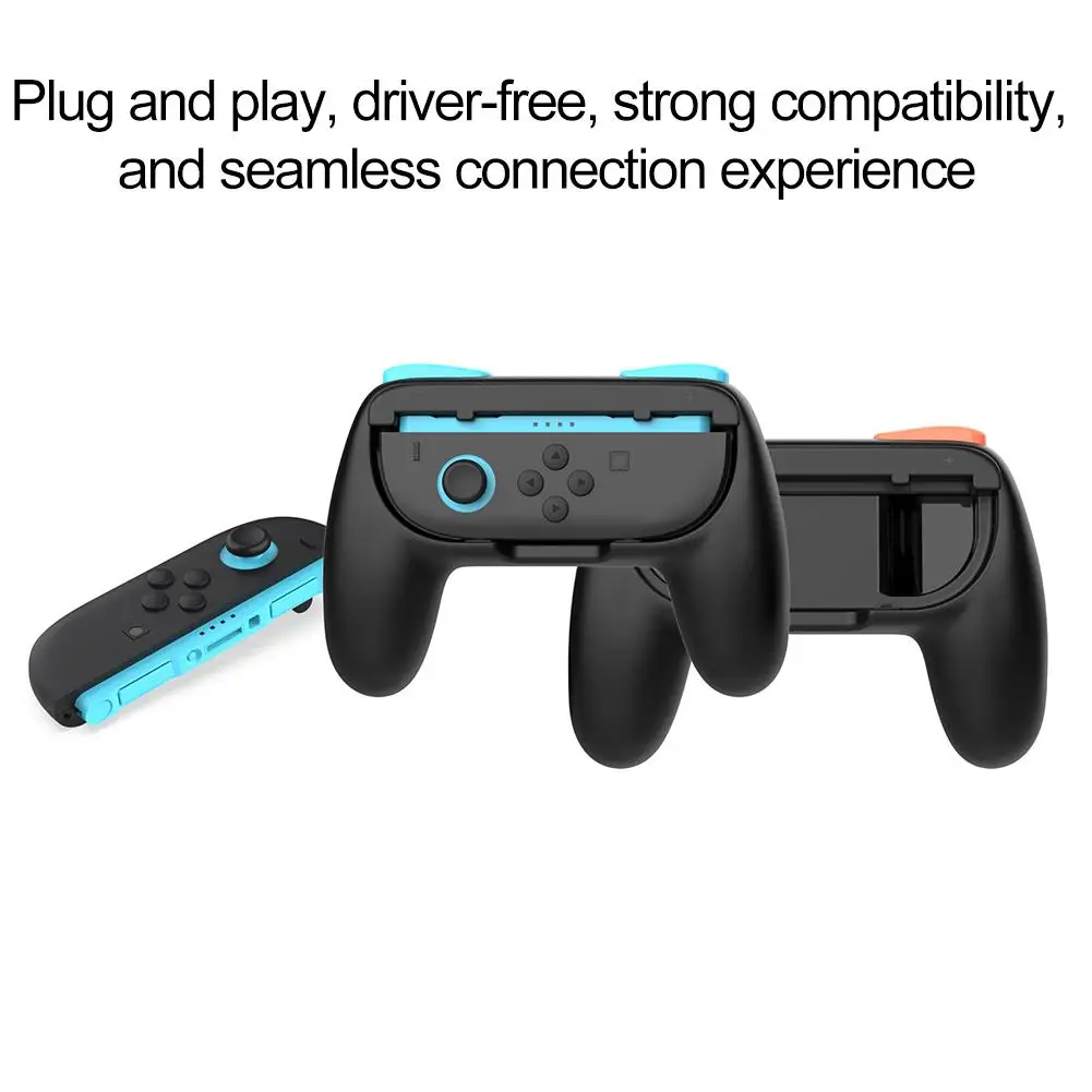 2 個のグリップキット NS 2 ジョイパッドハンドグリップシェルコントローラーゲームパッドスタンドホルダーブラケット SWITCH 2 OLED 用