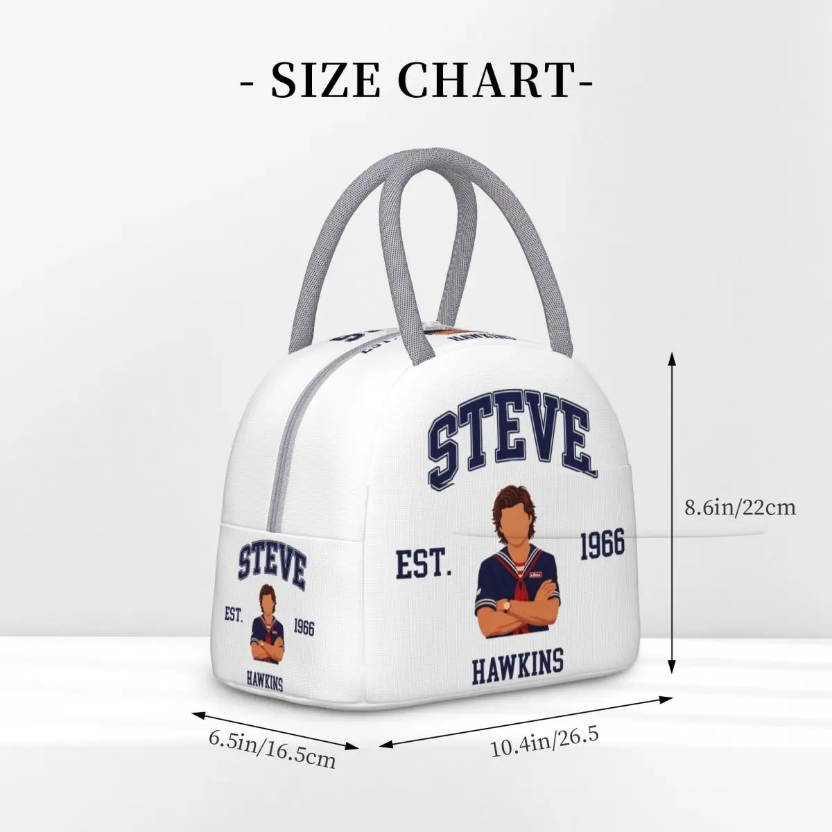 صناديق الغداء هوكينز ستيف شخصيات Est 1966 8 اكسسوارات تخزين عبوة طعام Harajuku الحرارية برودة علب الاغذية للمدرسة #3