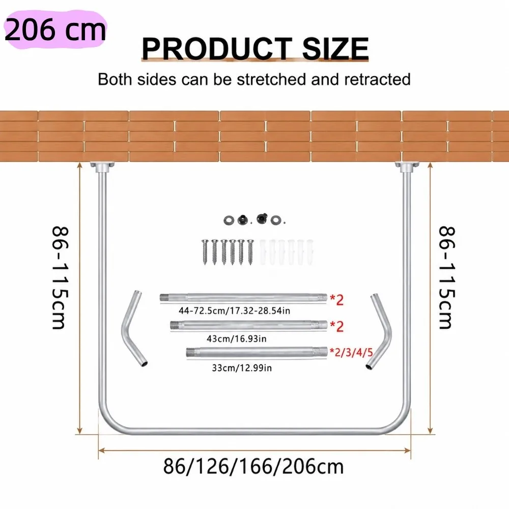 U Shape Shower Rod Adjustable Length Thickened Stainless Steel Curved Shower Rod No Drill Tension Mounting Tension Shower Rod