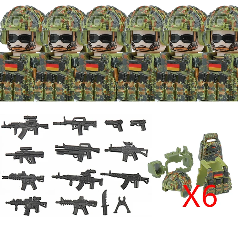 Moderne Spezialeinheiten Deutschland Figuren Bausteine Tarnmuster Angriffsteam Armee Soldat Militärwaffen Spielzeug