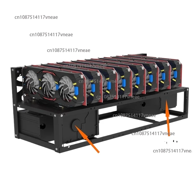 Fixed Rack Open Dual Power Graphics Card Rack AI Supercomputer GPU Display