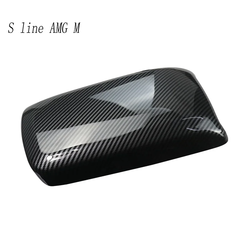 For Mercedes Benz A B GLA CLA Class W176 X156 C117 W246 Car Stickers Trim Stowing Tidying Armrest Box Panel Carbon fiber Cover