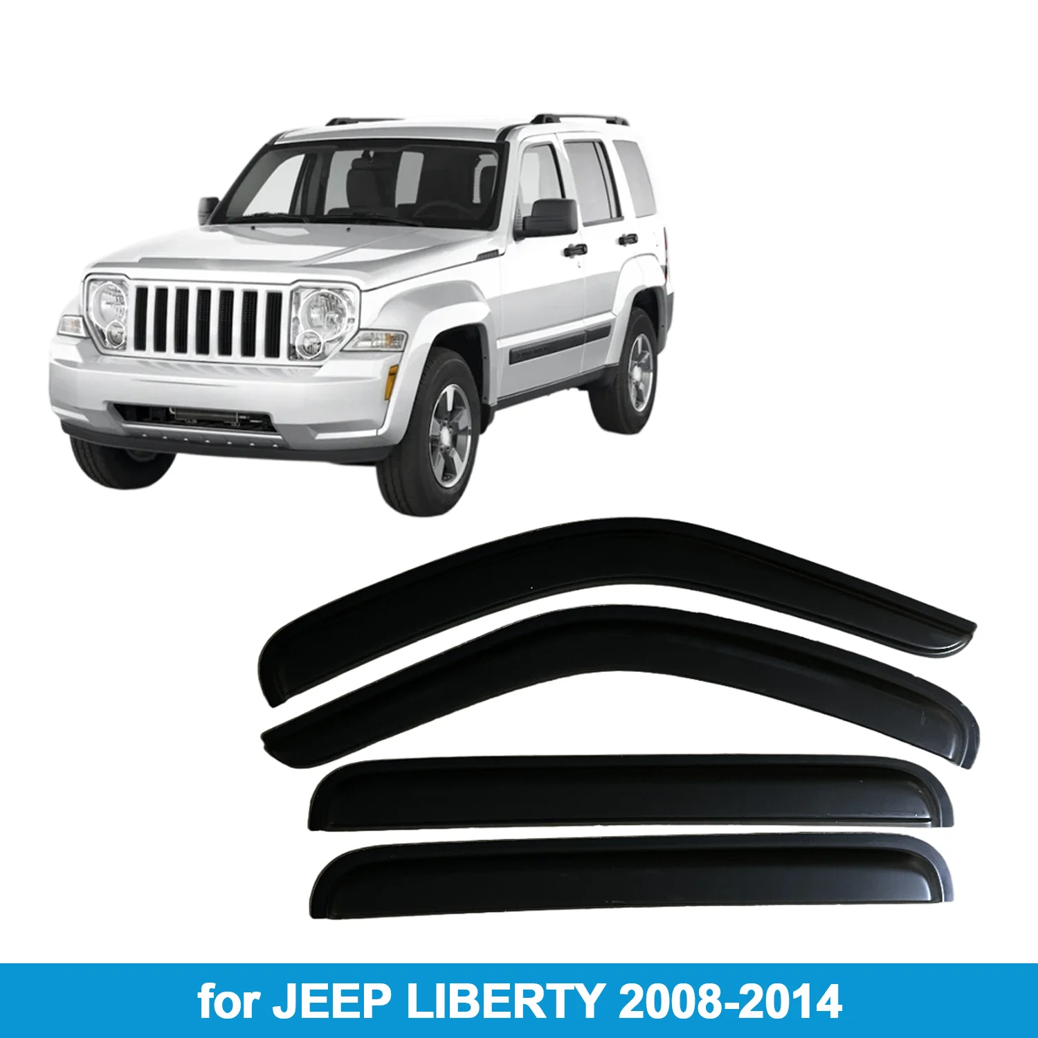 

Оконный козырек для JEEP LIBERTY 2008-2014, защита от дождя, боковой дефлектор, защита от атмосферных воздействий, лента для наружного крепления