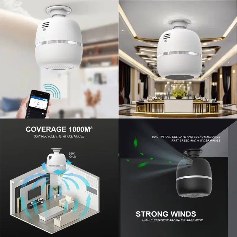 

【CHIMU HOME】 Fashion Ceiling Scent Diffuser Silent Aroma Oil Machine Lightweight Wall Hanged Room Fragrance Air Freshener for