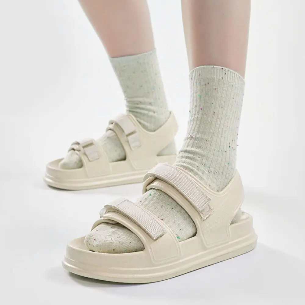 أزياء إيفا الصنادل سميكة القاع المفتوحة تو باطن سميكة الصنادل عارضة تنوعا عدم الانزلاق صندل مسطح الصيف