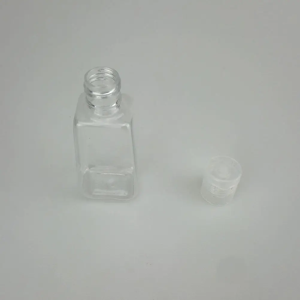 

10Pcs Hand Bottles Trapezoidal Transparent Plastic Refillable Container Leakproof Travel Gel Storage Bottles