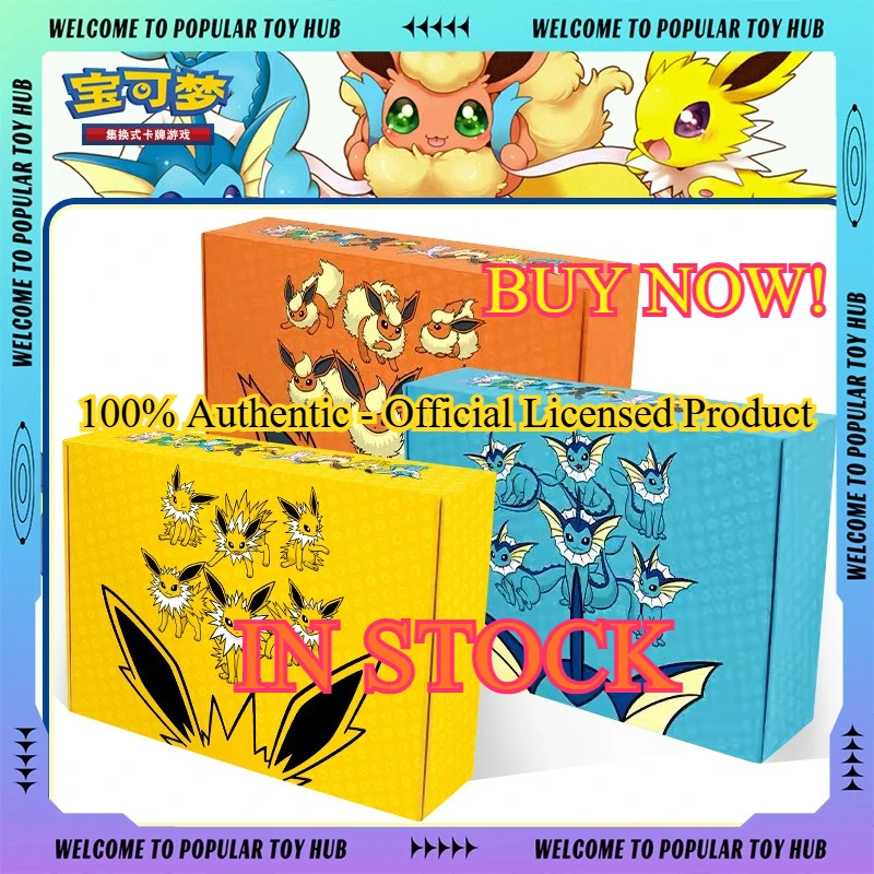 

IN STOCK PTGG Simplified Chinese Eevee Evolution Gift Box Trading Card Game Jolteon Flareon Vaporeon Collectible Cards Gift Box
