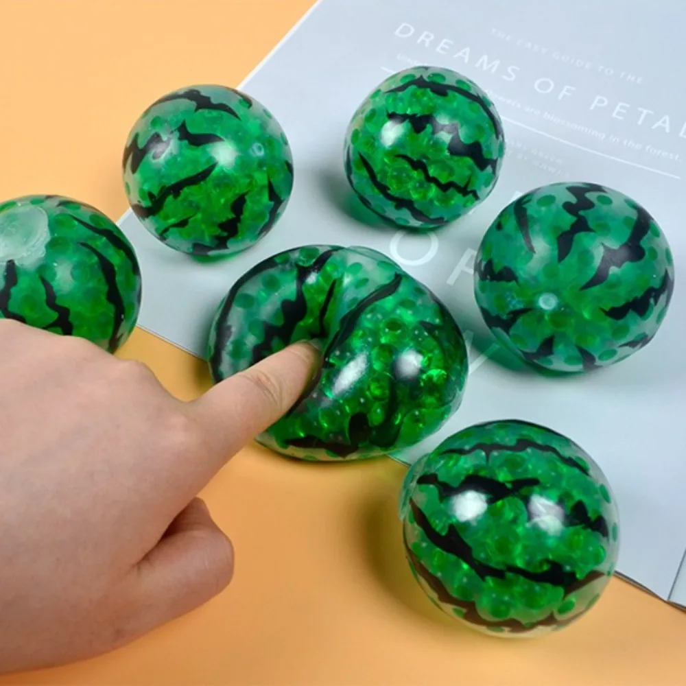 Jouet à presser pastèque Squishy, balle anti-Stress, jouet sensoriel doux pour enfants et adultes, relaxation pour l'autisme du TDAH, cadeaux de fête
