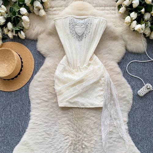 Imagen 2 del producto Vestido jacquard elegante, vestido Sexy de fiesta de noche para mujer, vestido de tubo Vintage envolvente a la cadera, vestidos de ceremonia