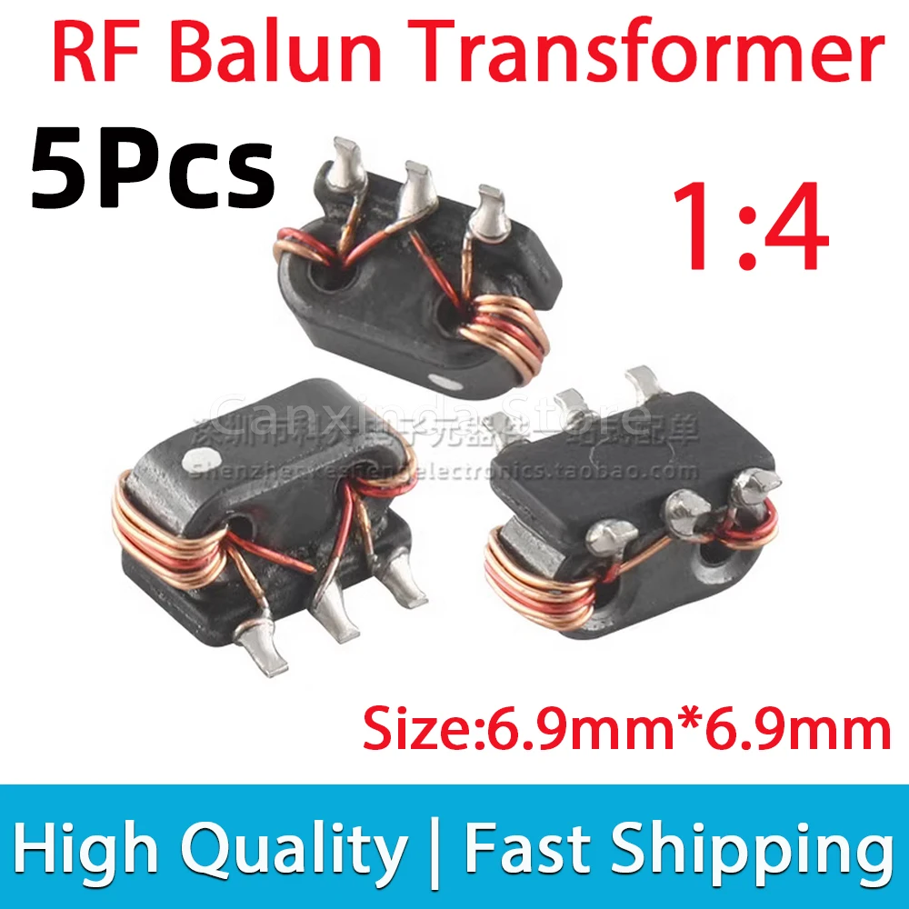 5pcs SMD B5F Type Ratio 1:4 RF Radio Frequency Signal Balun Tranformer Balance Unbalance Balanced Unbalanced SMT SBT306