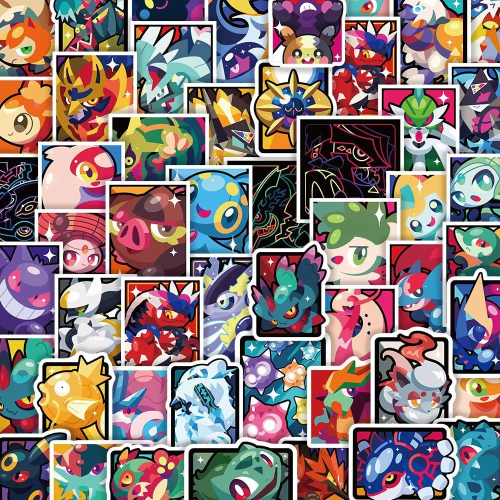 180 Pokémon-Farbblockaufkleber, niedliche Pokémon-Haustiere, kleine Kreaturen, kreative Dekoration zum Selbermachen, exquisites Geschenk für Kinderzimmer – Detail 12